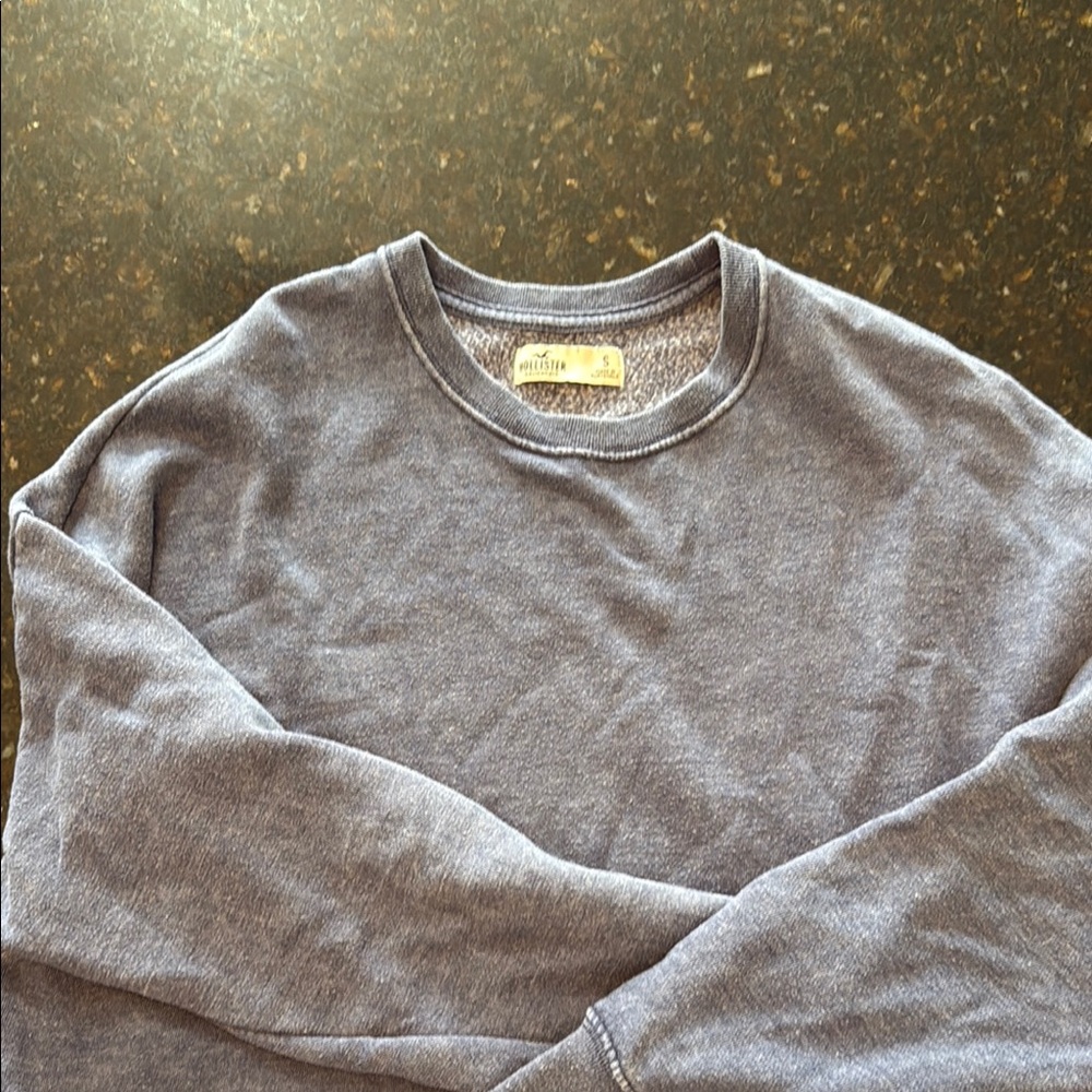 Hollister Gray Crewneck Sweater Cotton Blend Casual